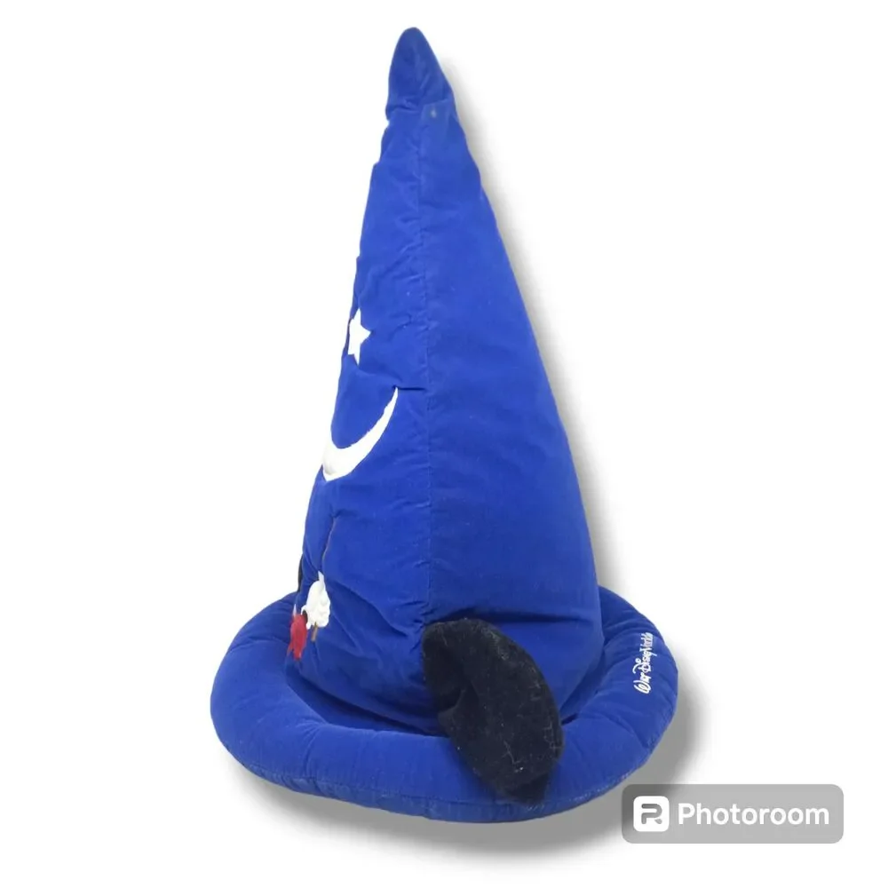 Disney Parks Sorcerer Mickey Fantasia Plush Ears Hat-One Size Youth-Lined-15